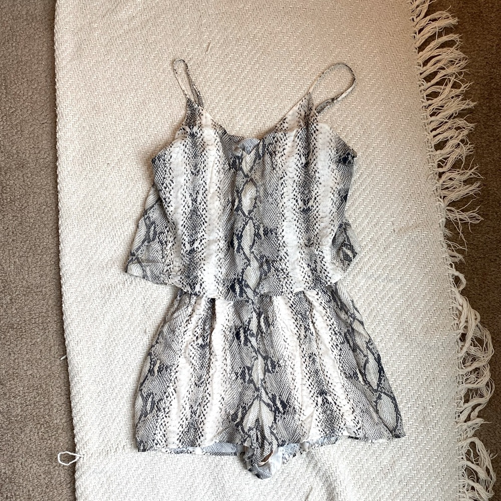 🐍 LAVENDAR BROWN SNAKESKIN ROMPER